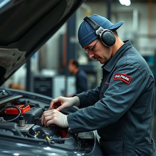 auto technician working