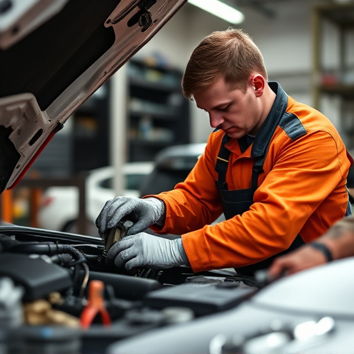 auto technician working