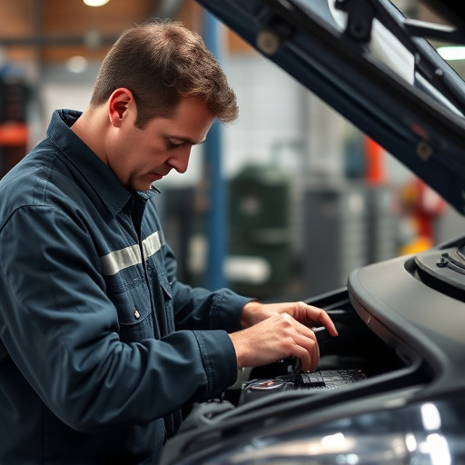 auto technician working