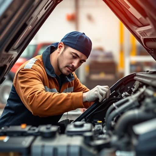 auto technician working