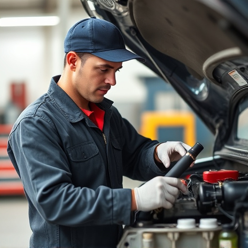 auto technician working