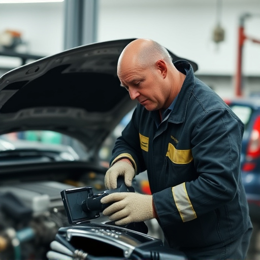 auto technician working