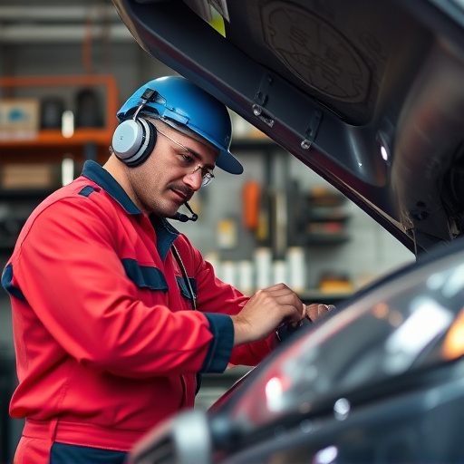auto technician working