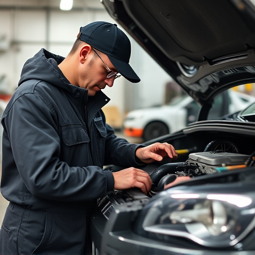 auto technician working