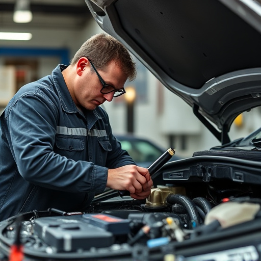 auto technician working