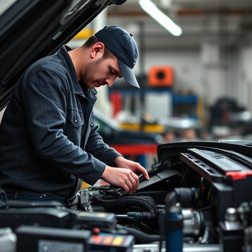 auto technician working