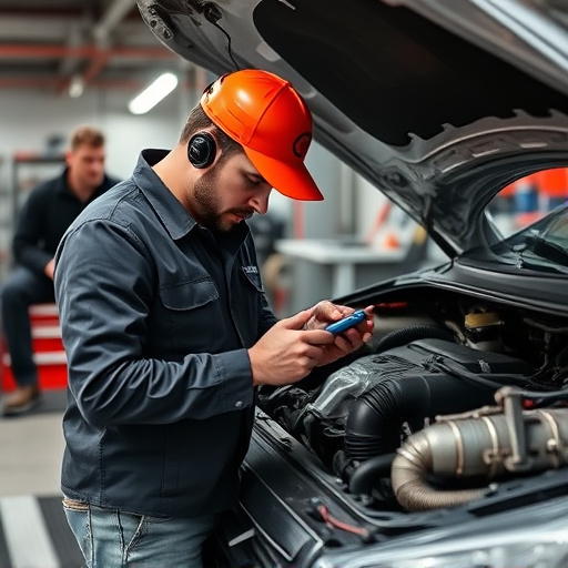 auto technician working