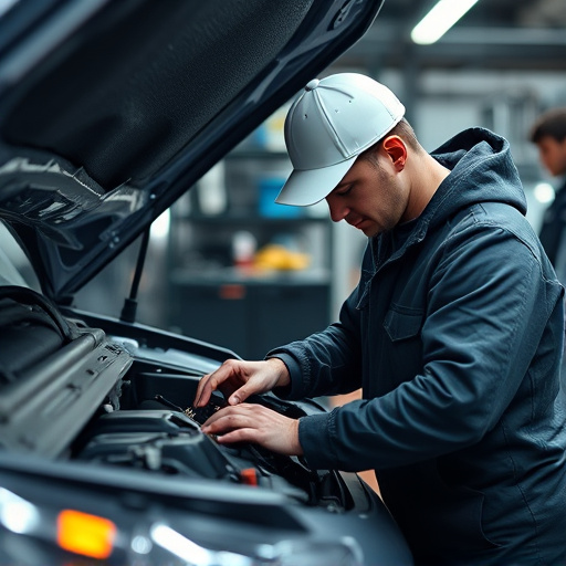 auto technician working