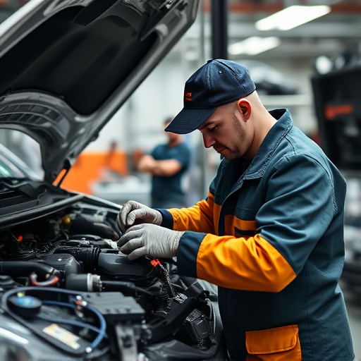 auto technician working