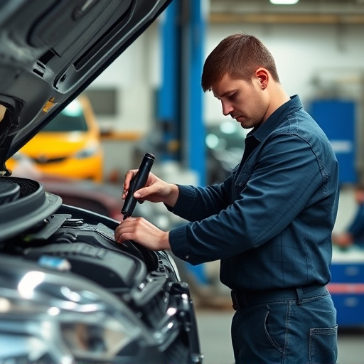 auto technician working