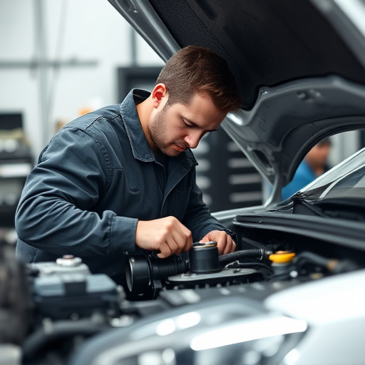 auto technician working