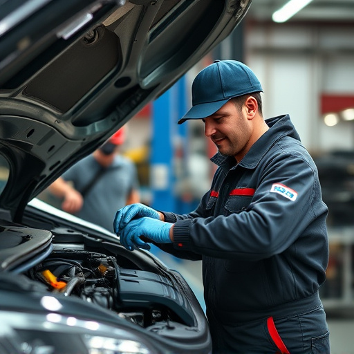 auto technician working