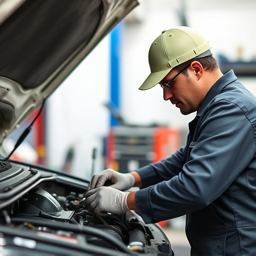 auto technician working