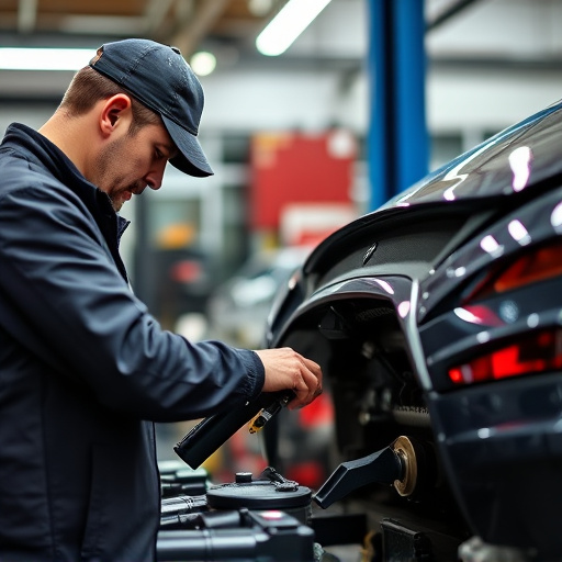 auto technician working