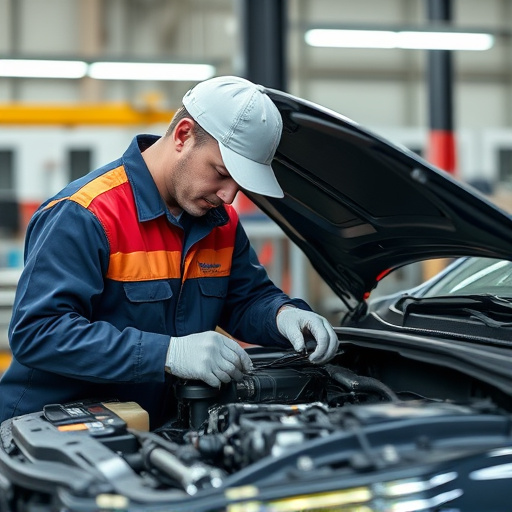 auto technician working