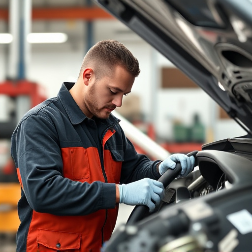 auto technician working