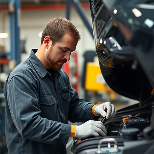 auto technician working