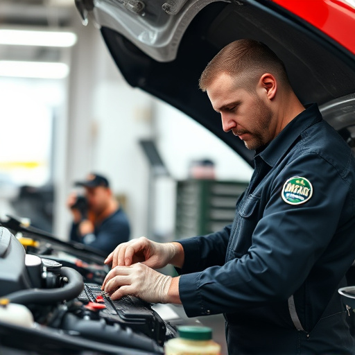 auto technician working