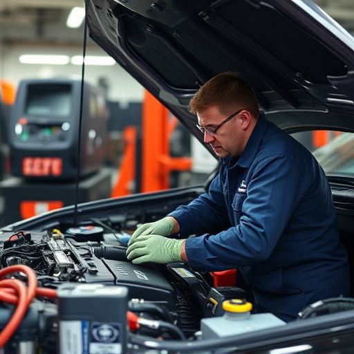 auto technician working