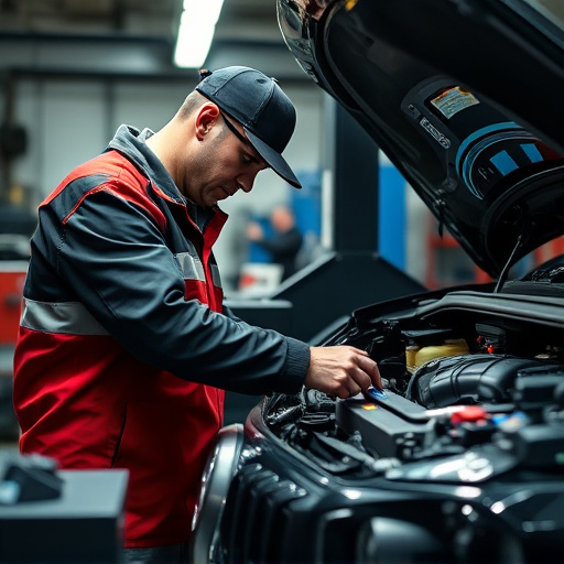 auto technician working