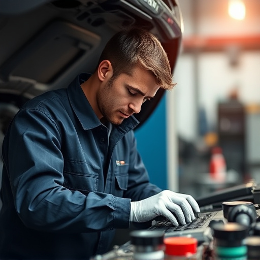 auto technician working