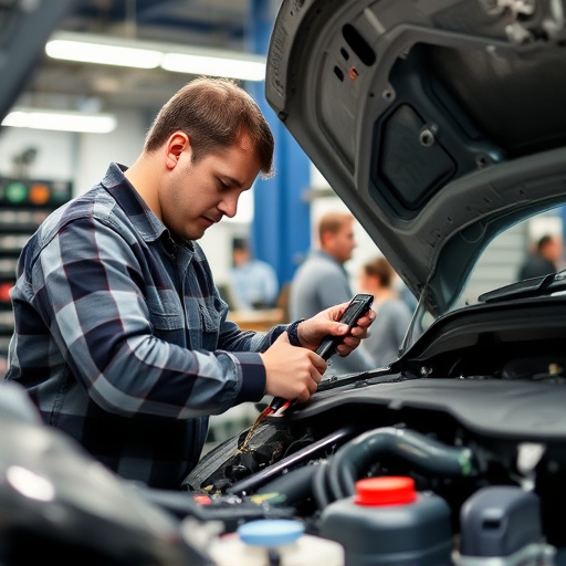auto technician working