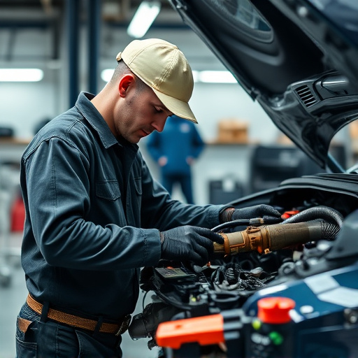 auto technician working