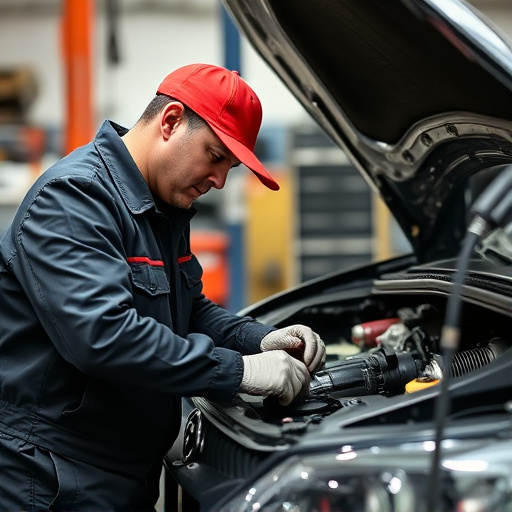 auto technician working