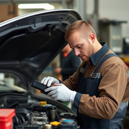 auto technician working