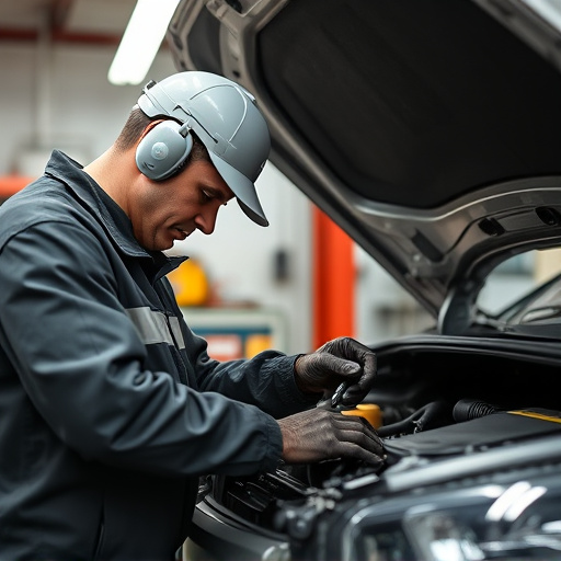 auto technician working
