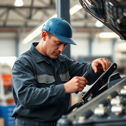 auto technician working