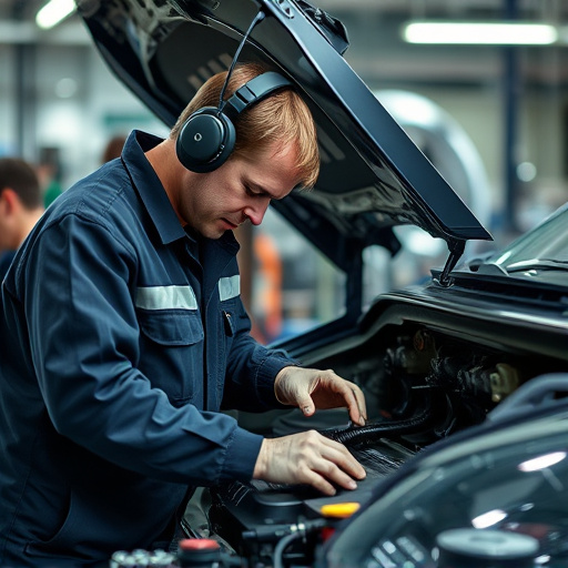 auto technician working