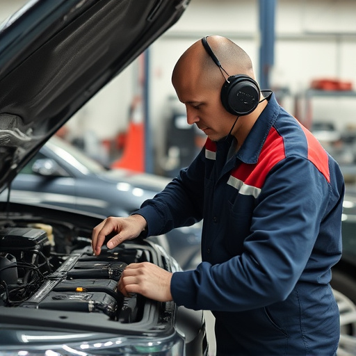 auto technician working