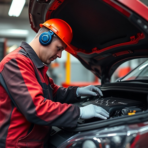 auto technician working