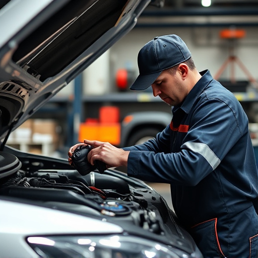 auto technician working