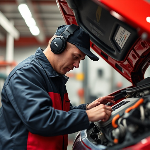 auto technician working