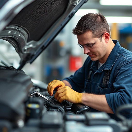 auto technician working