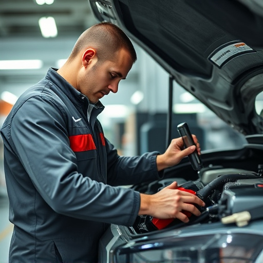 auto technician working