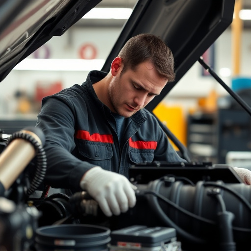 auto technician working