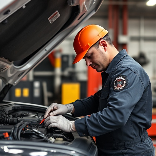 auto technician working