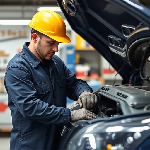 auto technician working