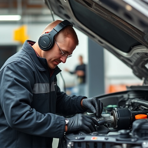 auto technician working