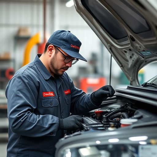 auto technician working