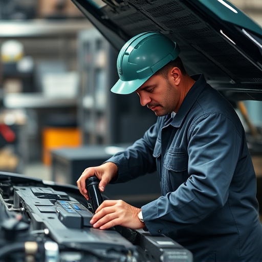 auto technician working