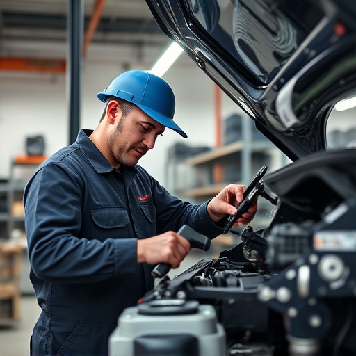 auto technician working