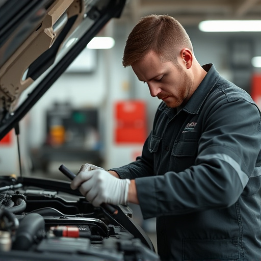 auto technician working