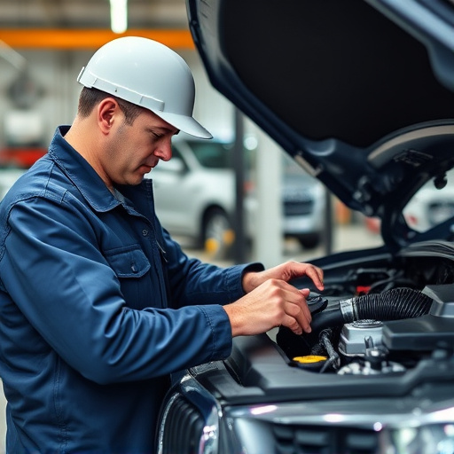 auto technician working