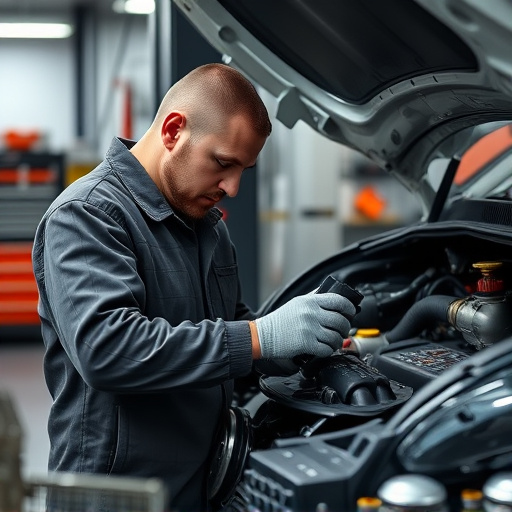 auto technician working