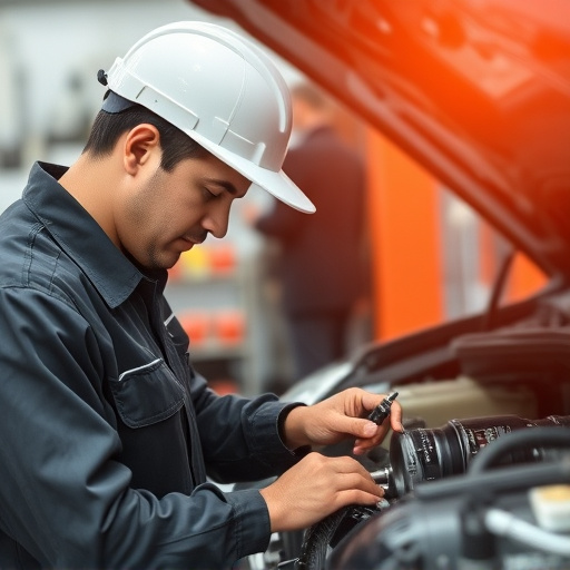 auto technician working