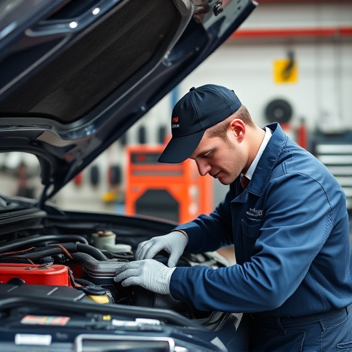 auto technician working